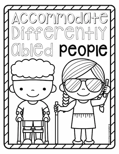 a colouring in printable of diversity